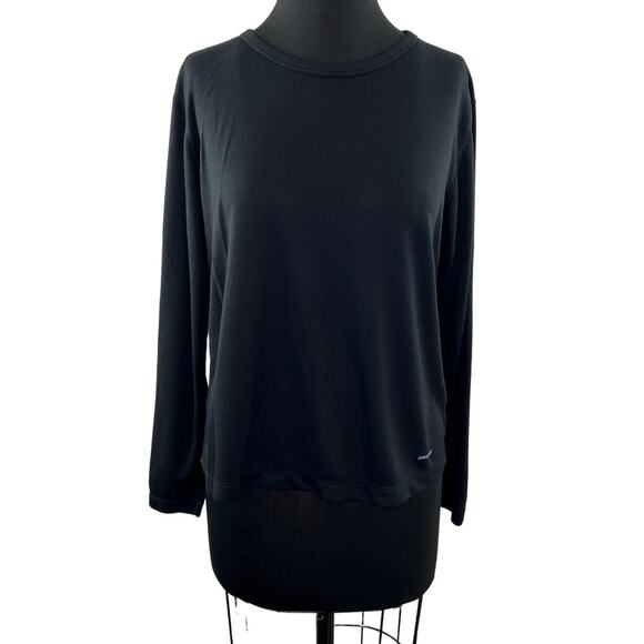 PATAGONIA Capilene Black Crewneck Midweight Long Sleeve Pullover Baselayer Top L - Picture 1 of 10